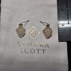 Kendra Scott Small Earrings - Gold Druzy & Rhinestones